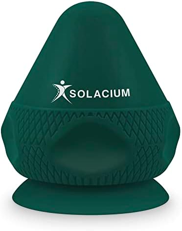 Solacium Mountable Massage Therapy Tool - Multi-Surface Suction Cup Wall Massage Tool for Sore Muscles, Myofascial Release, Stress Relief, Trigger Point and Deep Tissue Massage (Dark Green) by Solacium