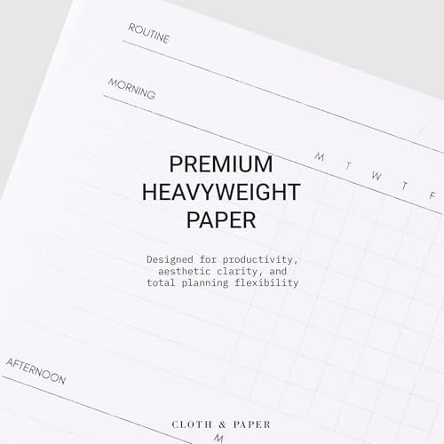 Cloth & Paper Travel Notebook | Routine Builder Planner – Beignet | Pocket Plus Habit Tracker Notebook 3.2" x 6" | Routine Planner for Habit Tracking, Goals & Daily Productivity – Soft Touch Cover - Image 4