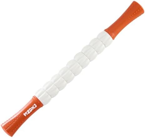 Muscle Roller Massage Roller Stick- Deep Tissue Fascia Blaster for Myofascial Pain Relief, Lymphatic Drainage & Body Sculpting, Handheld Physical Therapy & Recovery Tool(Orange White) by Morepicksawait%E2%80%94godiscover
