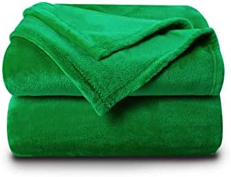 NANPIPER Fleece Blankets Super Soft Flannel Queen Size Blanket for Bed Luxury Cozy Microfiber Plush Fuzzy Blanket,Emerald Green by NANPIPER