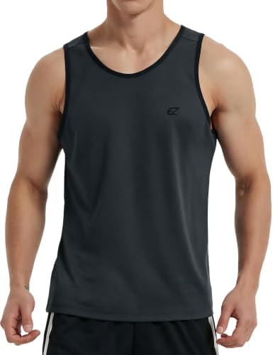 EZRUN Men's Quick Dry Workout Tank Top UPF 50+ Sweat-Wicking Gym Shirt by EZRUNSPORT
