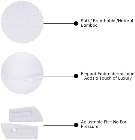 Calm&Relax Bamboo Sleep Mask - Cooling 3D Eye Mask, Lash Friendly,White - Image 5