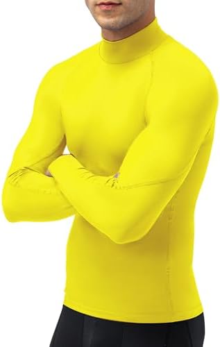 SPVISE Men's Compression Shirts Long Sleeve Mock Turtleneck Workout Tops - Image 6