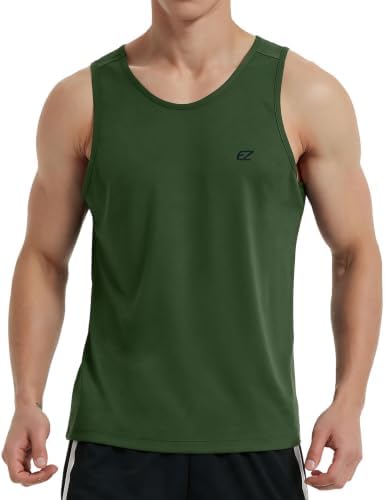 EZRUN Men's Quick Dry Workout Tank Top UPF 50+ Sweat-Wicking Gym Shirt by EZRUNSPORT