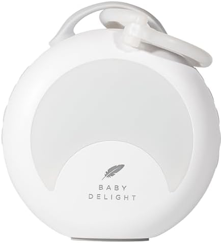 Baby Delight Dewdrop White Noise Sound Machine | Portable Travel Nightlight | 30 Sleep Sounds | Lullabies, Nature Sounds, White Noise & More | 8 Light Colors | Voice Recorder | Rechargeable by BabyDelight