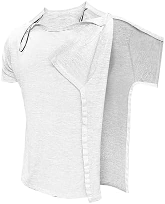 Women Shoulder Surgery Shirts for Women Tear Away Post Surgery Shirt for Men Full Snap Access Recovery Clothing - Image 5