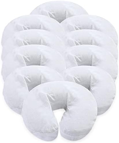 London Linens Pack of 10, Premium Extra Thick 100% Cotton Flannel Massage Tables Face Cradle Covers Cozies Fitted - Includes 10 pcs (White) by LONDONLINENS