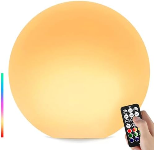 LOFTEK Pool LED Light Ball, 12-inch Rechargeable Sphere Orb Lamp w/Remote by LOFTEK