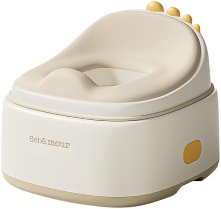 Bebamour Toddler Potty Training Toilet 3 in 1 Versatile Toilet Seat & Step Stool & Potty Chair Portable Potty Trainer for Boys & Girls with with 100 Pack Trash Bags (Dinosaur Coffee) by Bebamour