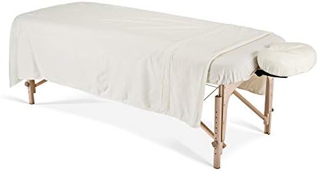 EARTHLITE DURA-Luxe Flannel Massage Table Sheet Set Durable, Soft, Luxurious Comfort, Double-Napped Top Sheet & Crescent Cover by Unknown
