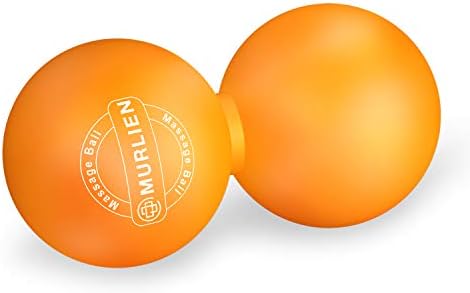Peanut Massage Ball, Double Lacrosse Ball for Myofascial Release, Trigger Point Therapy, Muscle Relief, Acupoint Massage, Alleviating Neck, Shoulder, Back, Legs, or Muscle Tension - Orange by MURLIEN