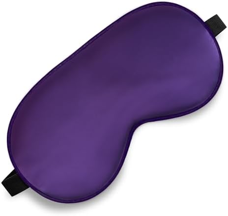 Silk Sleep Mask, Blackout Eye Mask for Sleeping with Adjustable Strap by spacepower