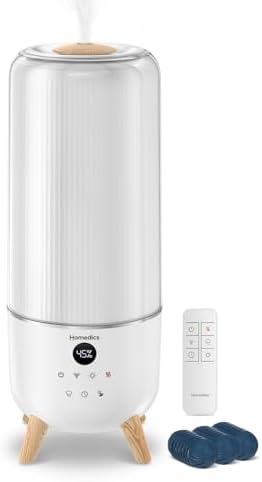 Homedics Warm and Cool Mist Ultrasonic Humidifier, Top Fill 2-Gallon Tank by Homedics