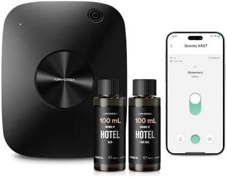 Airversa ANA Smart Waterless Diffuser Starter Kit for Room, Black by Airversa