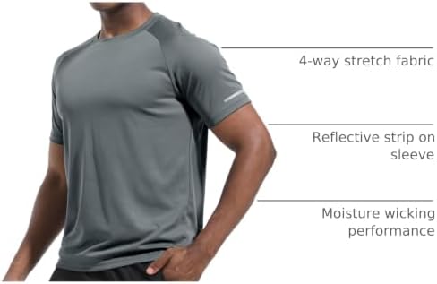 Boyzn 1, 3, 5 or 7 Pack Men's Workout Running Shirts, Dry Fit Moisture Wicking T-Shirt, Gym Athletic Short Sleeve Tee Shirts - Image 4