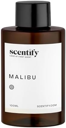 Scentify Malibu Aroma Oil Refill Scent for Oil Diffusers - Lemon, White Tea, Thyme, Cedar, Musk Scents - Luxurious Relaxing Aromatherapy Diffuser Fragrance 100ml, 3.38 oz - Image 2