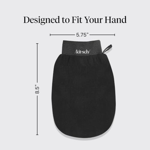 Kitsch Exfoliating Glove – Exfoliating Mitt - 1pc Black - Image 4