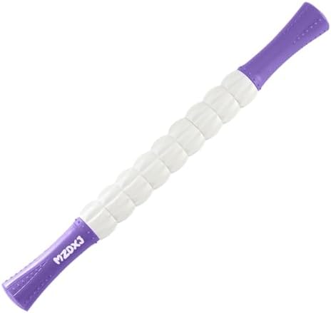 Muscle Roller Massage Roller Stick- Deep Tissue Fascia Blaster for Myofascial Pain Relief, Lymphatic Drainage & Body Sculpting, Handheld Physical Therapy & Recovery Tool ​(Purple White) by Morepicksawait%E2%80%94godiscover
