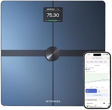 WITHINGS Body Smart - Accurate Scale for Body Weight and Fat Percentage, Body Composition Wi-Fi and Bluetooth Weight Scale, Baby Weight Scale, Smart Scale Apple Health Compatible, Bathroom Scale by Unknown