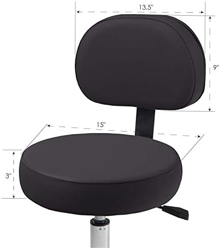 EARTHLITE Pneumatic Massage Salon Drafting Stool - No Leaking (vs. Hydraulic), Adjustable, Rolling, CFC-Free / Medical Spa Facial Chair - Image 4