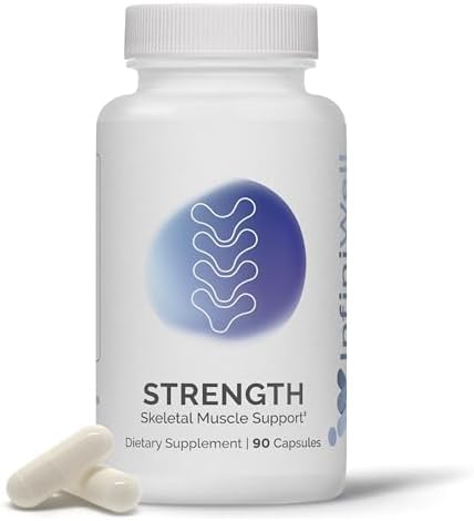 InfiniWell Strength - Muscle Recovery Supplements for Healthy Aging - HMB Supplement for Stamina, Endurance, Strength Gains & Mobility - Nourish Healthy Muscle Mass & Tissue Quality (90 Capsules) by InfiniWell