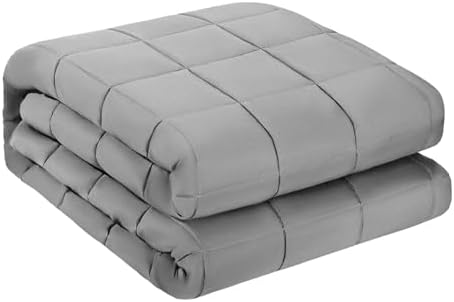 VEVOR Weighted Blanket 60 x 80 inch - Queen Size, 25 lbs Heavy Blanket with Cooling Glass Beads, Soft & Breathable for All-Season Use, Suitable for Adults 250–310 lbs, Ideal Gift Choice (Grey) by VEVOR