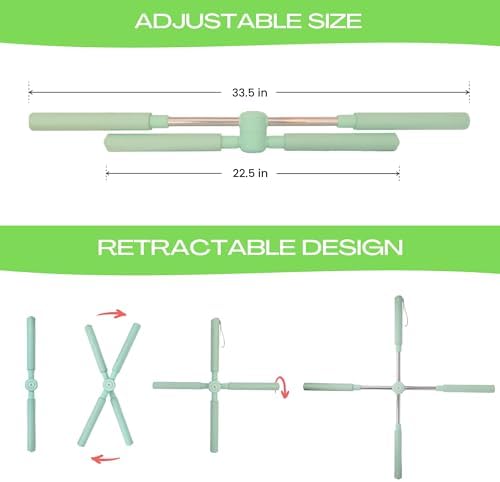 Posture Corrector - Yoga Cross Stick - Back Pain Relief for Men and Women - Stretcher and Straightener for Upper and Lower Back - Stretch Pole - Neck Hump Equipment - Sets bar - Image 7