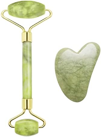 3 in 1 Ficial Face Ice Jade Roller and Gua Sha Tool, Natural Real Jade Anti-Wrinkle Face Eye Neck Massager Tool, Reduce Wrinkles, Puffiness, Migraine, Redness, Pain and Injury，Pink - Image 5