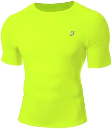 Roadbox Compression Shirt Men Short Sleeve, Cool Dry Base Layer Athletic Undershirts, Workout T-Shirt for Sports Gym Running by Roadbox