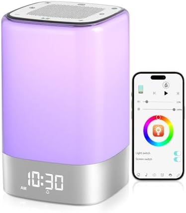 5 in 1 Sound Machine for Sleep,Alarm Clock & Night Light,Bluetooth Speaker by WamGraSINCE2017