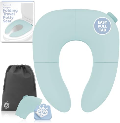 Jool Baby Folding Travel Potty Training Seat – Easy-Remove Pull Tab (Aqua) by Unknown
