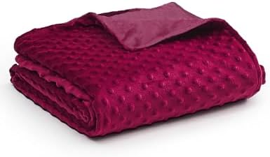 YnM Fuzzy Duvet Cover for Weighted Blankets (Red, 41''x60'') by YNM