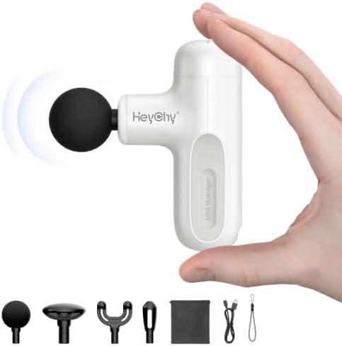 HEYCHY Super Mini Massage Gun Deep Tissue Portable Muscle Massager, 3000RPM by HeyChy