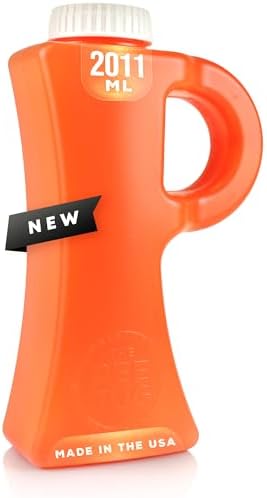 The Original (P) ee Jug - 2011mL (68oz) Spill-Proof Portable Urinal, Orange by TheOriginalPeeJug