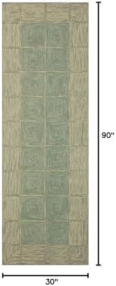 Loloi Chris Loves Julia Francis Green/Natural 2'-6" x 7'-6" Runner Rug - Image 2