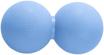 Double Lacrosse & Micro-Elastic Peanut Massage Ball - Myofascial Release Tool for Muscle, Back, Foot, and Physical Therapy, Mobility Roller for Acupressure and Relaxation (Blue) by Unknown