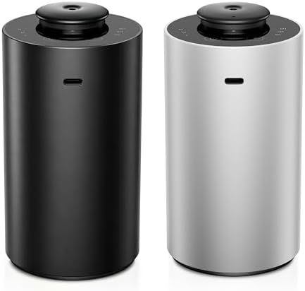 Airversa 2 Pack ANX Waterless Diffuser for Essential Oil, Black + Silver by Airversa