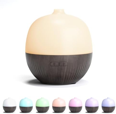 ARVIDSSON Essential Oil Diffuser, 100ml Aromatherapy Diffuser with Mood Light, Ultrasonic Oil Diffusers for Home, Small Diffuser for Essential Oils, Gift for Women - Dark Wood by ARVIDSSON