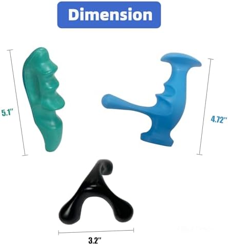 Deep Tissue Massage Tool Set, 3-Piece Ergonomic Thumb Massagers with Grip Handle, Handheld Self-Massage Knobs for Full Body - Image 6