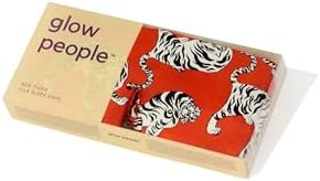 Glow People Silk Sleep Mask – 100% Mulberry Silk Eye Mask for Sleeping, Total Blackout, Cloud-Soft and Adjustable for Beauty Sleep and Travel - Red Tiger - Image 3
