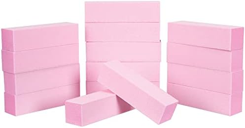 ForPro Pink Pedicure Block, 100/180 Grit, Three-Sided Pedicure Nail Buffer, 3.75” L x 1” W x 1” H, 15-Count (Pack of 2) - Image 2