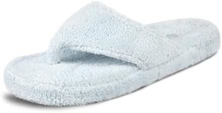 Acorn Women's Spa Thong Slippers with Cloud Contour Comfort - Arch Support and Plush Fluffy Terry Lining, Perfect for Beach, Camping, Poolside, or Bathroom Wear by AcornFootwear