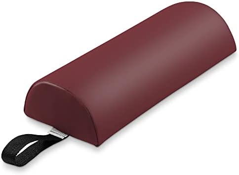 Saloniture Half Round Neck Massage Table Bolster Pillow Pad - 13 x 6 x 3 Inch - Burgundy by Saloniture