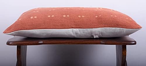 Trade Star Lumbar Pillow Covers 100% Cotton Cushion Cover Indian Decorative Cushion Cover Luxurious Throw Pillow Cover for Room Decor Handloomed Mudcloth Cushion Case (Rust Blossom 14X22 INCHES) - Image 3