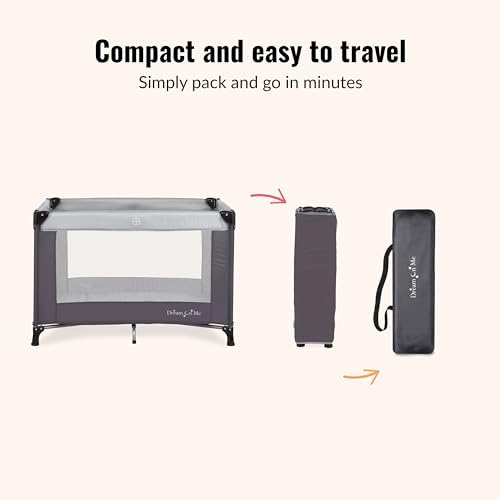 Dream On Me Nest Portable Playard, Lightweight, Foldable, Carry Bag, Grey - Image 5