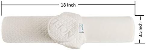Comfort Memory Foam Neck Roll and Cervical Bolster Round Pillow with Removable Washable Soft Cover for Spine and Neck Back Lumbar Leg Vertebra Support (18x3.5 inch Pillow) - Image 2