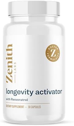 Longevity Activator Anti-Aging Supplement Dietary Supplement, Natural Antioxidants with Resveratrol - Supports Immune Function and Healthy Memory by ZenithLabs