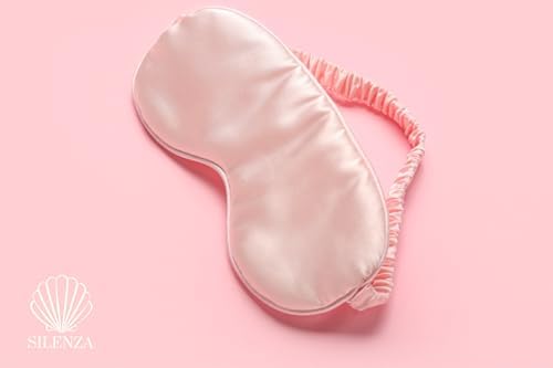 Luxury Bamboo Sleep Mask – Ultra-Soft Cooling Eye Mask for 100% Light Blocking, Adjustable Comfort Strap, Perfect for Travel & Better Sleep (Blush) - Image 4
