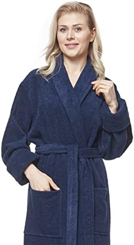 Arus Women's Long Style Full Length Thick Shawl Collar Turkish Bathrobe - Image 4