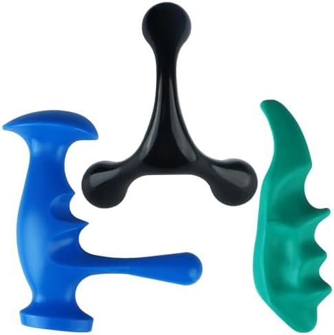 Trigger Point Massage Tool Set, 3 Pack Manual Body Massagers by Aivwis